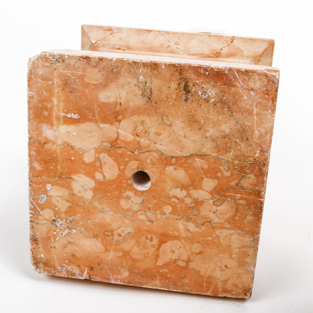 Pair of Sienna Pink Marble Obelisks