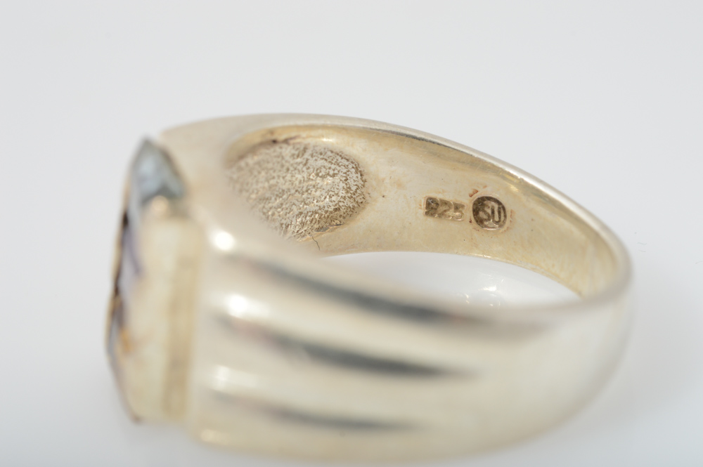 Sterling Silver Citrine Amethyst and Blue Topaz Rings