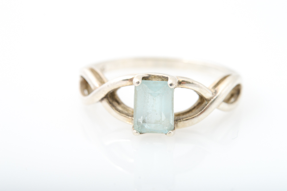 Sterling Silver Citrine Amethyst and Blue Topaz Rings