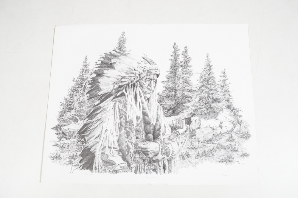 Signed Gary Gore Lithograph "The Wanekia"