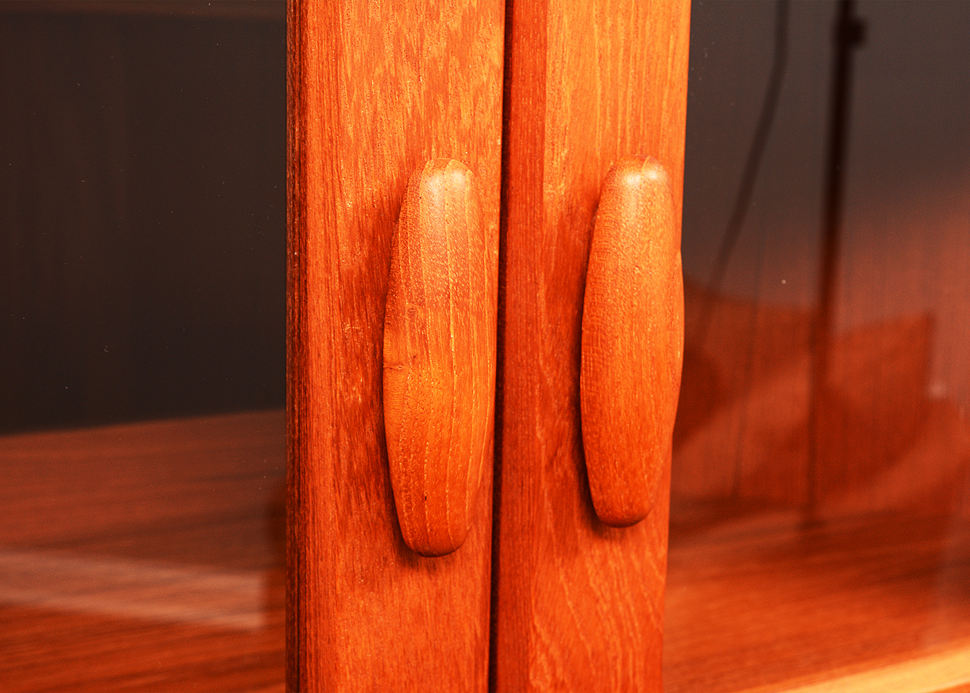 Mid Century Modern Illuminated Corner Cabinet