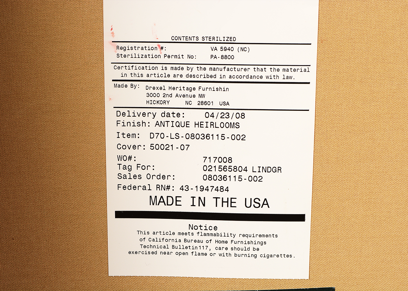 Drexel Heritage Loveseat from Walter E. Smithe Furniture and Design