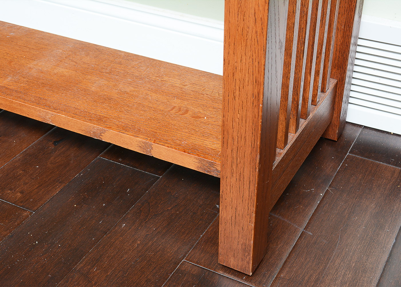 Oak Kimball Mission Style Sofa Table