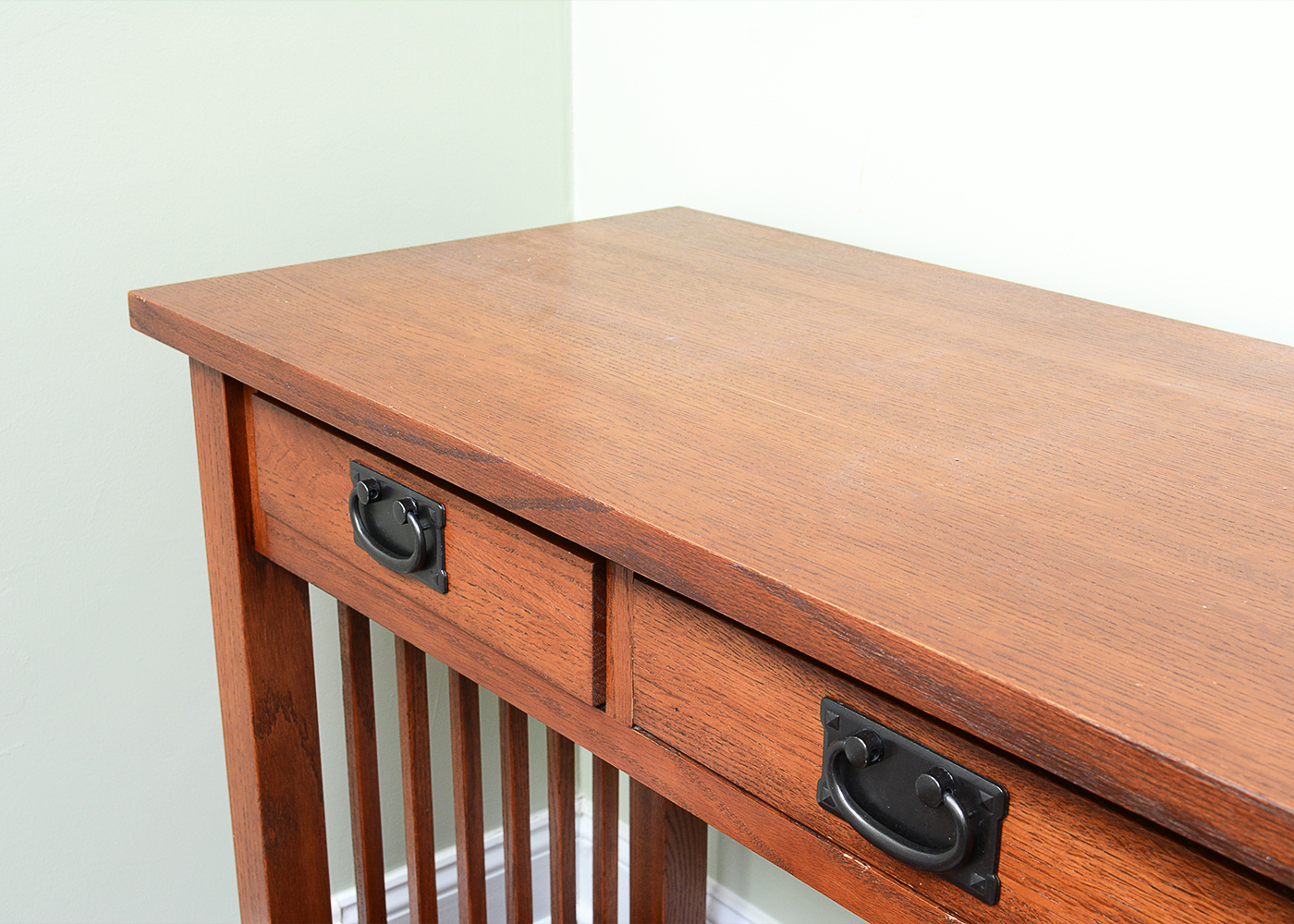 Oak Kimball Mission Style Sofa Table