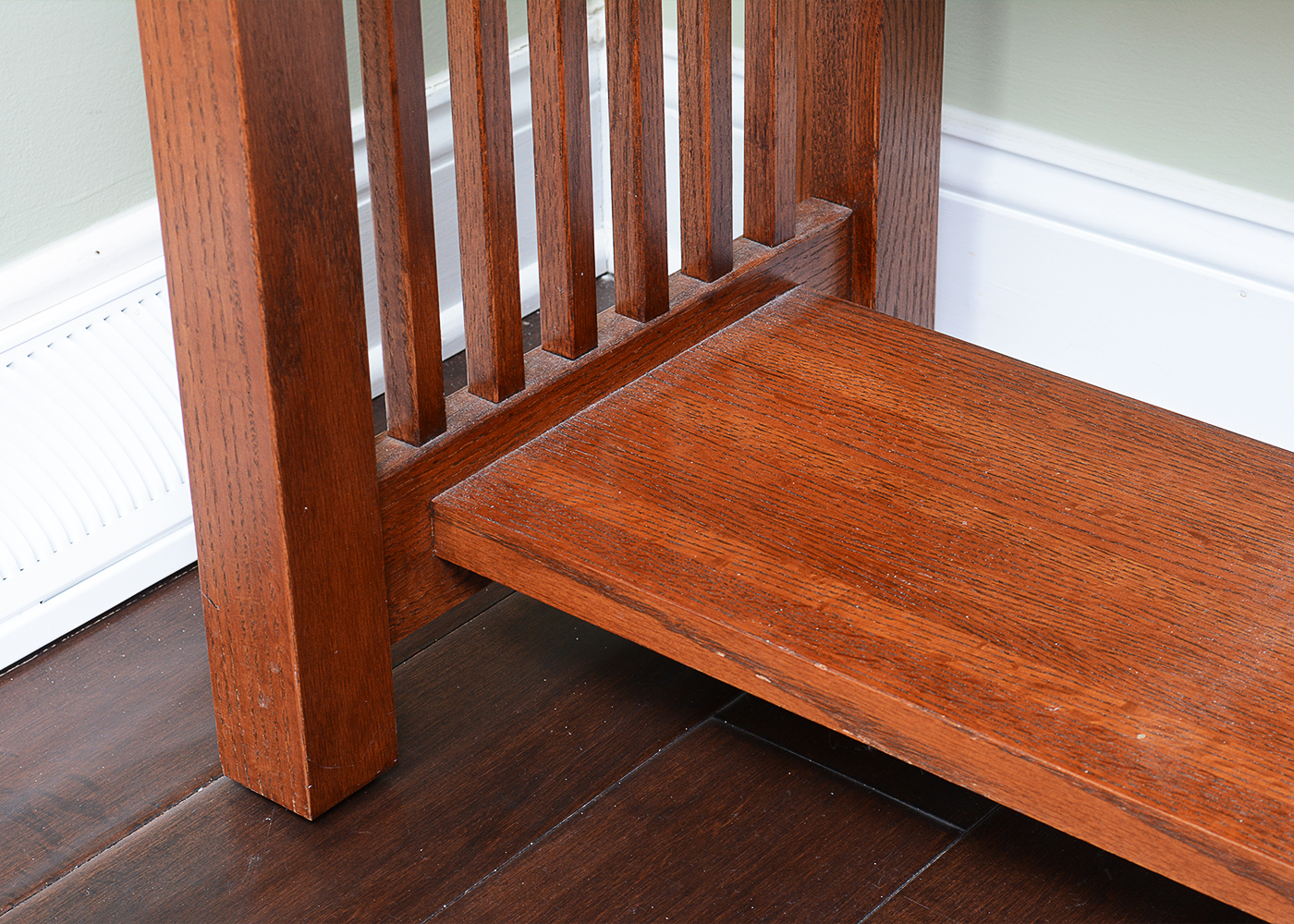 Oak Kimball Mission Style Sofa Table