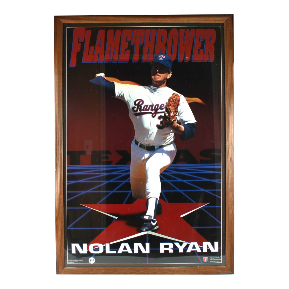 Framed Nolan Ryan Poster