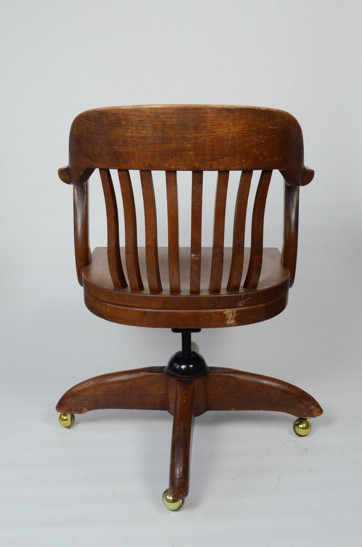 Vintage Walnut Banker's Chair by W.H. Gunlocke