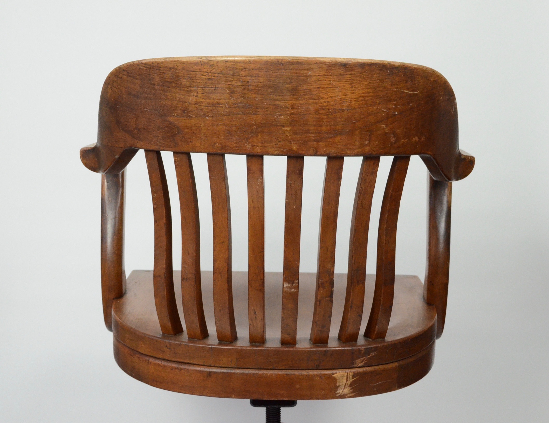 Vintage Walnut Banker's Chair by W.H. Gunlocke
