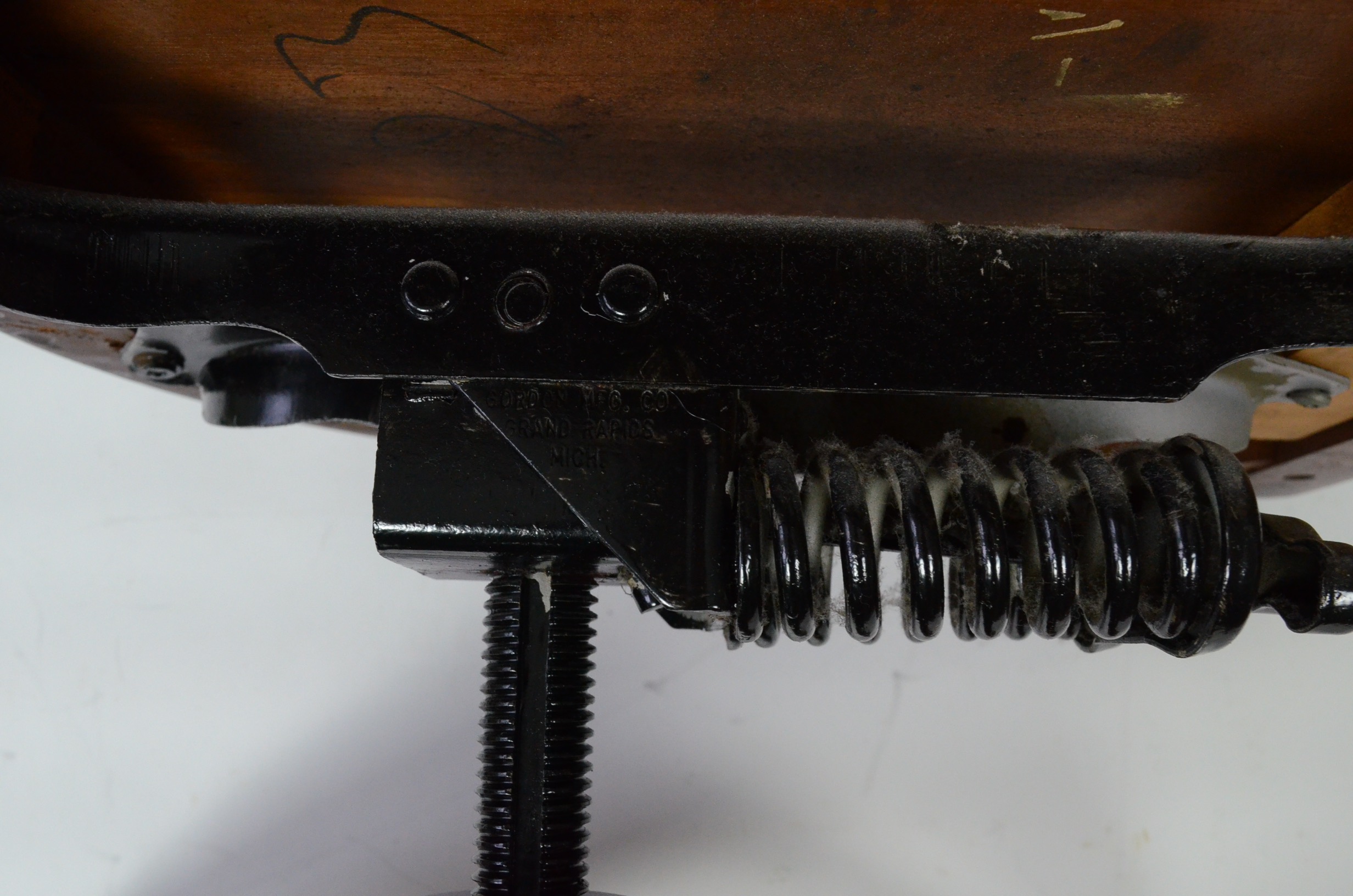 Vintage Walnut Banker's Chair by W.H. Gunlocke