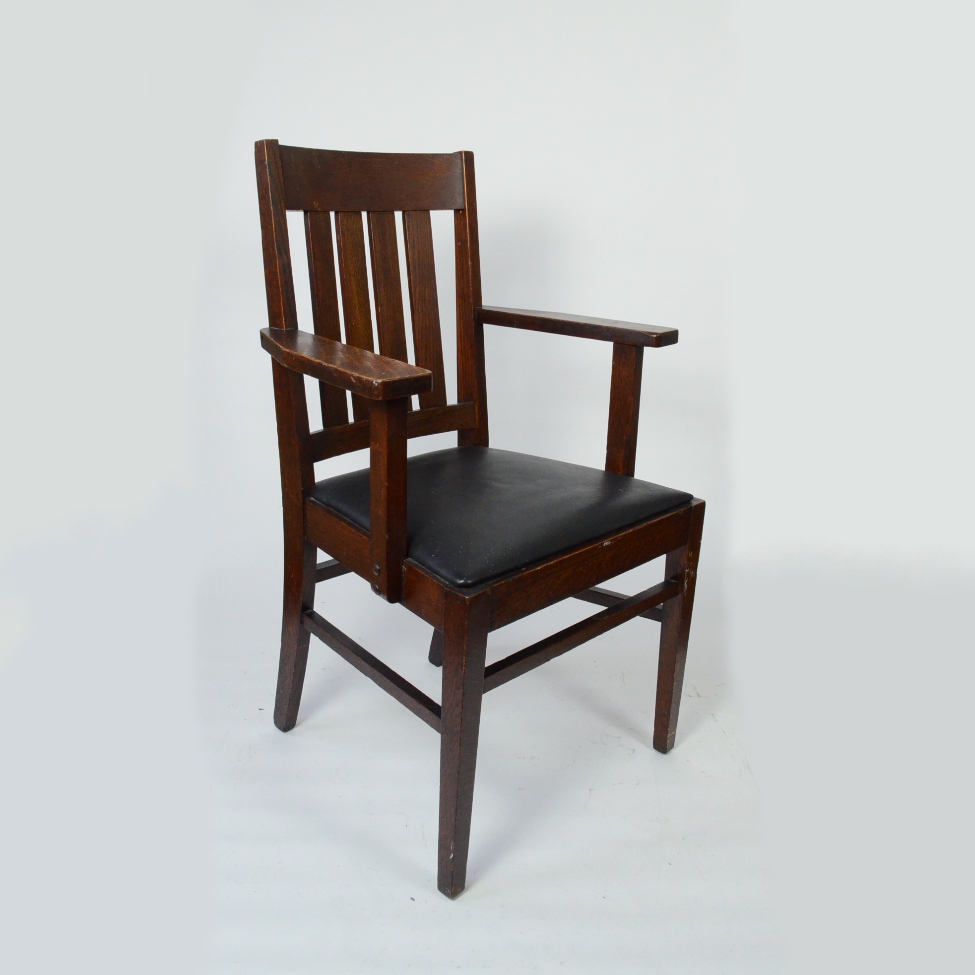 Early 20th Century Mission Oak Armchair