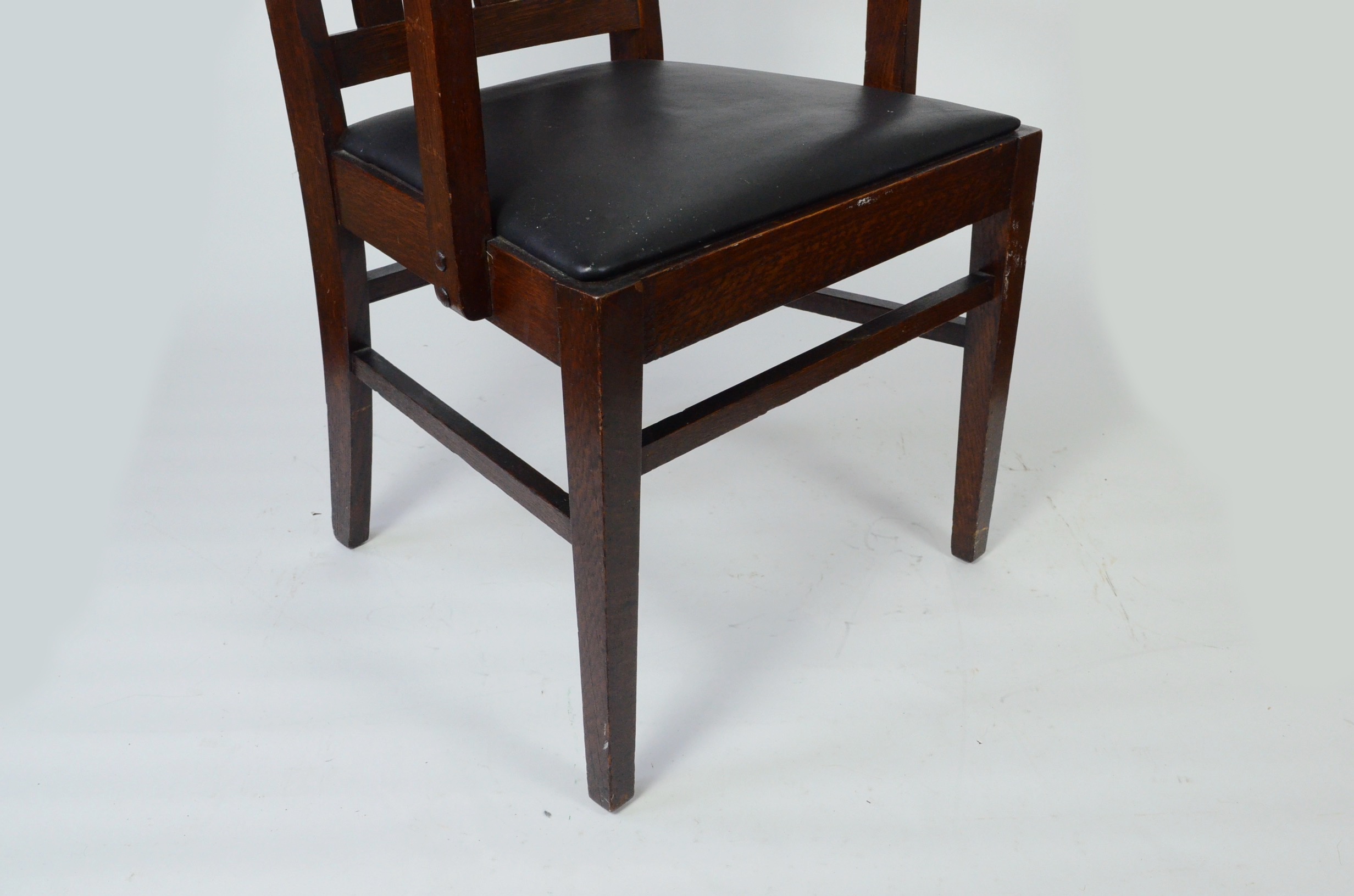 Early 20th Century Mission Oak Armchair