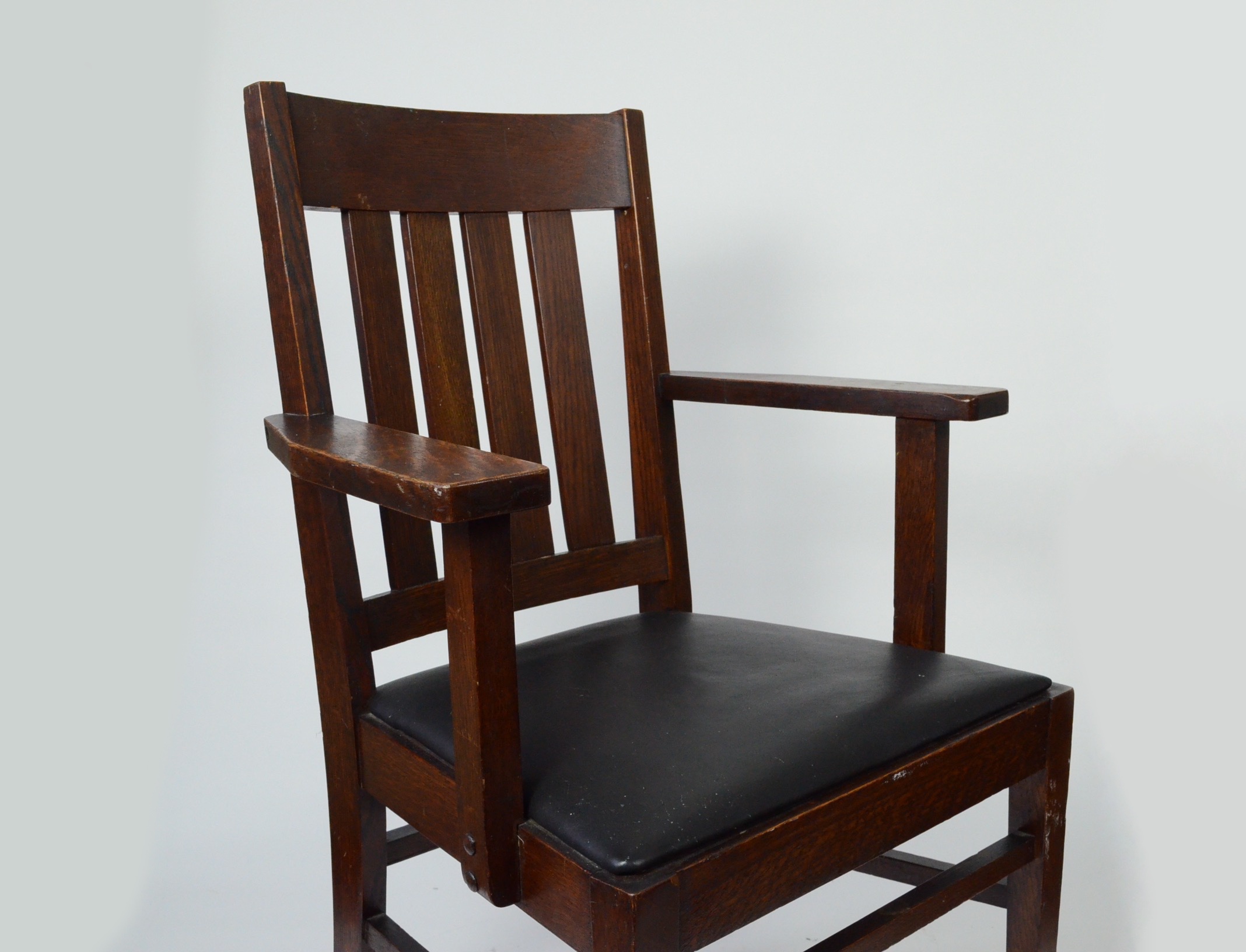 Early 20th Century Mission Oak Armchair
