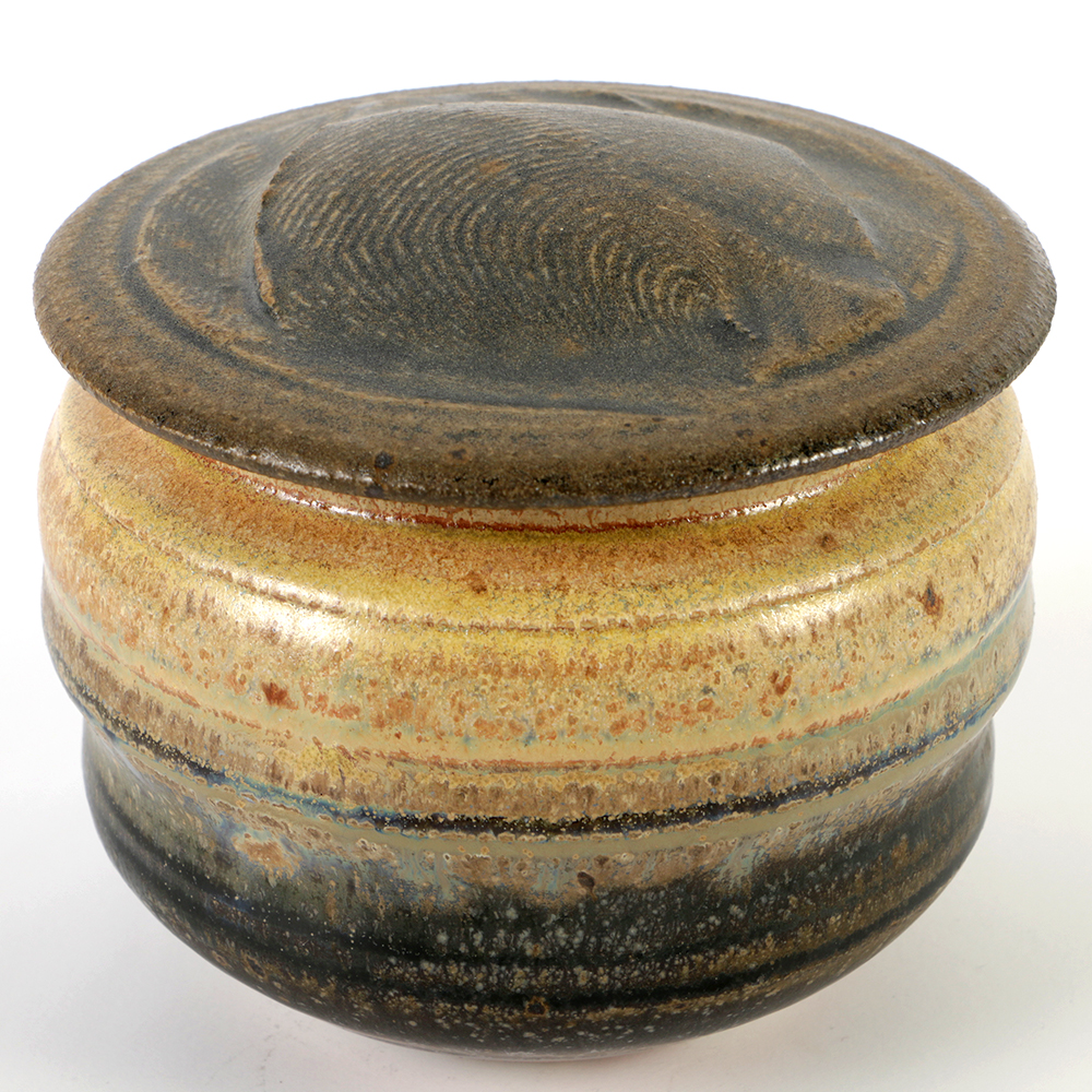 Karen Karnes Salt-Glazed Stoneware Lidded Vessel