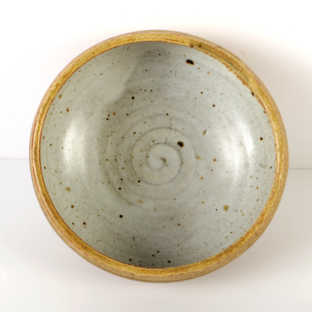 Pair of Karen Karnes Hand Thrown Stoneware Pottery Bowls