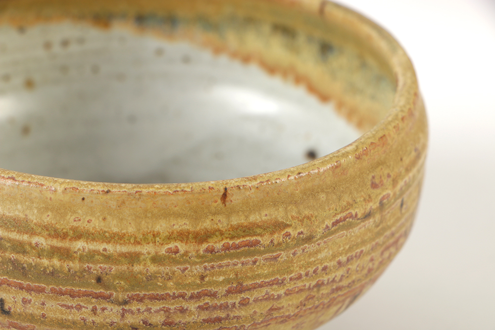 Pair of Karen Karnes Hand Thrown Stoneware Pottery Bowls