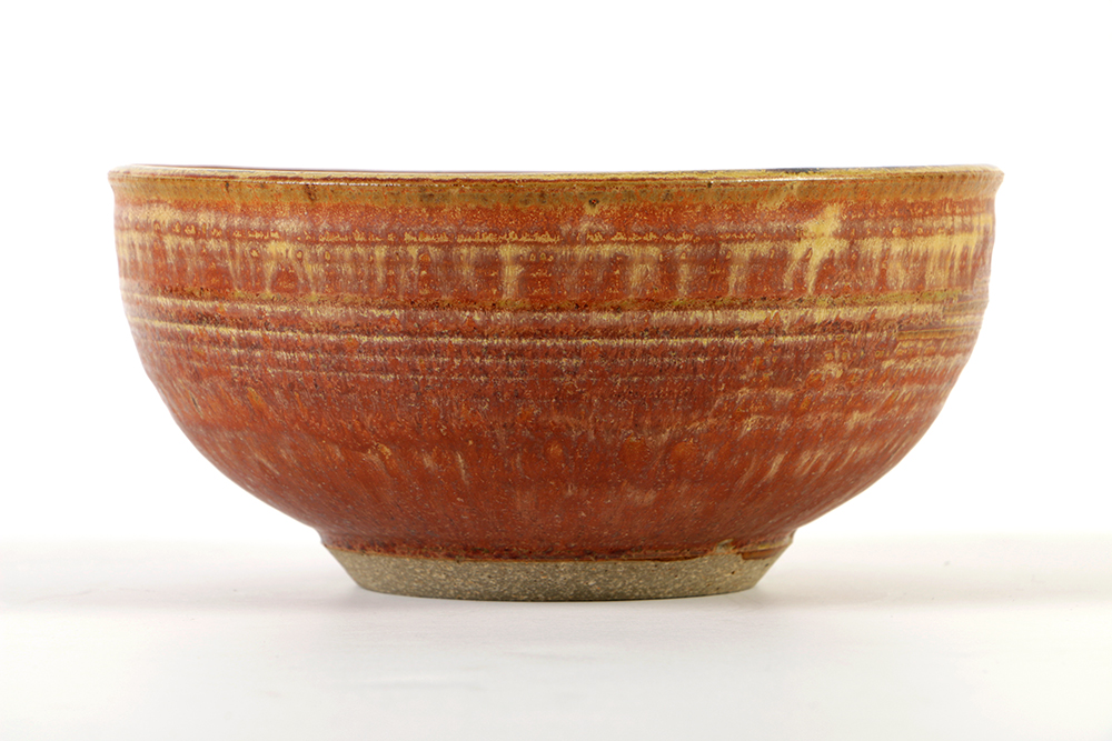 Pair of Karen Karnes Hand Thrown Stoneware Pottery Bowls