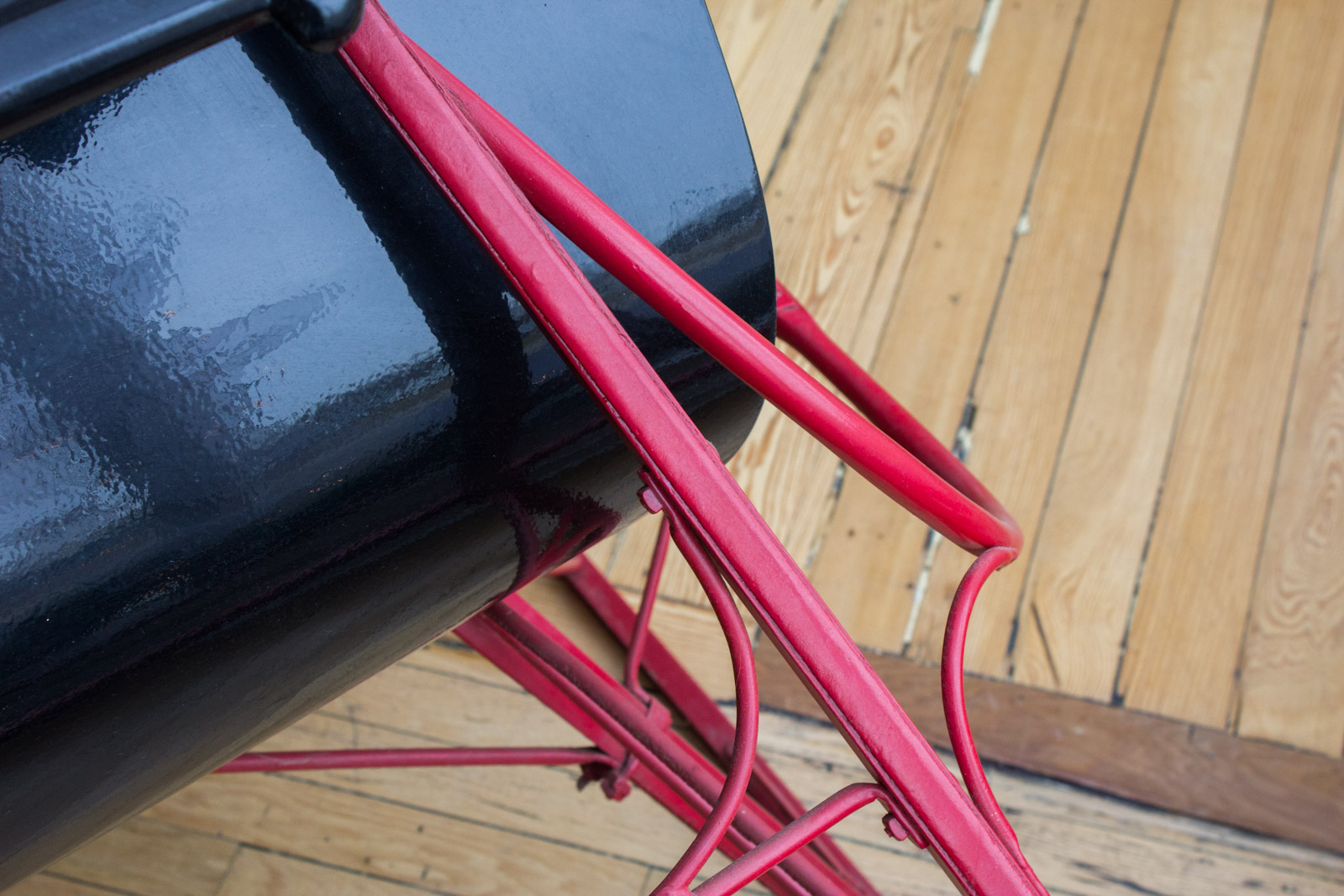 Fully Restored Sleigh with Tufted Leather Seat