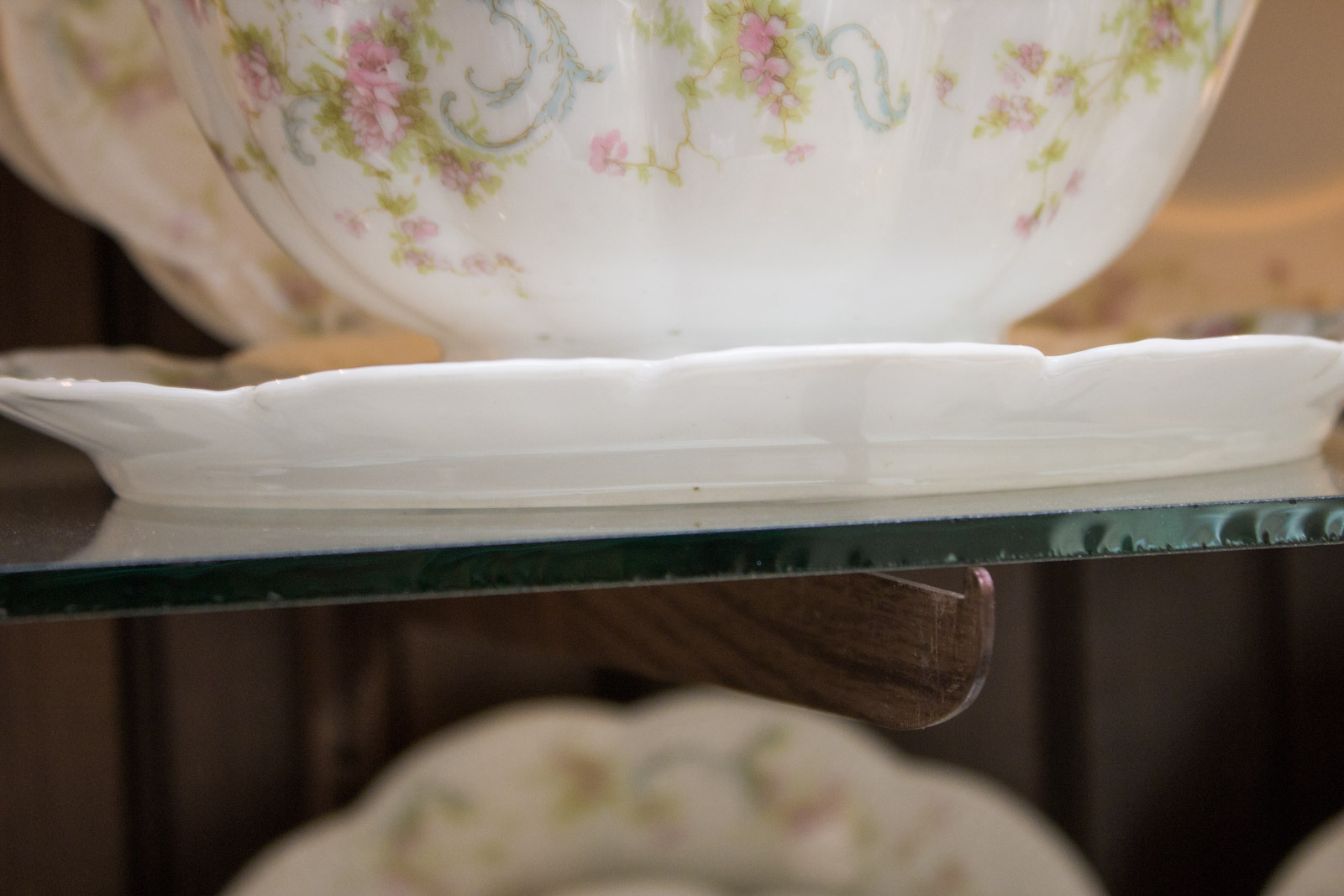 Sixty-one Piece Haviland Limoges "Pink Roses" China