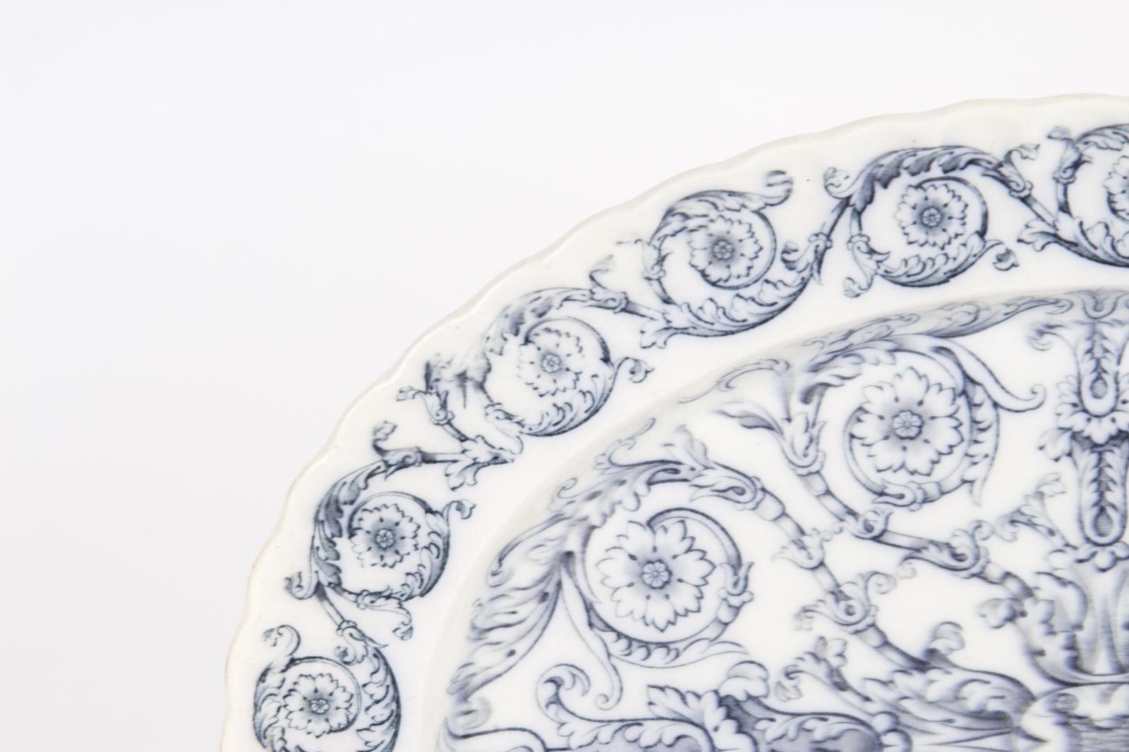 Antique Flow Blue Platter