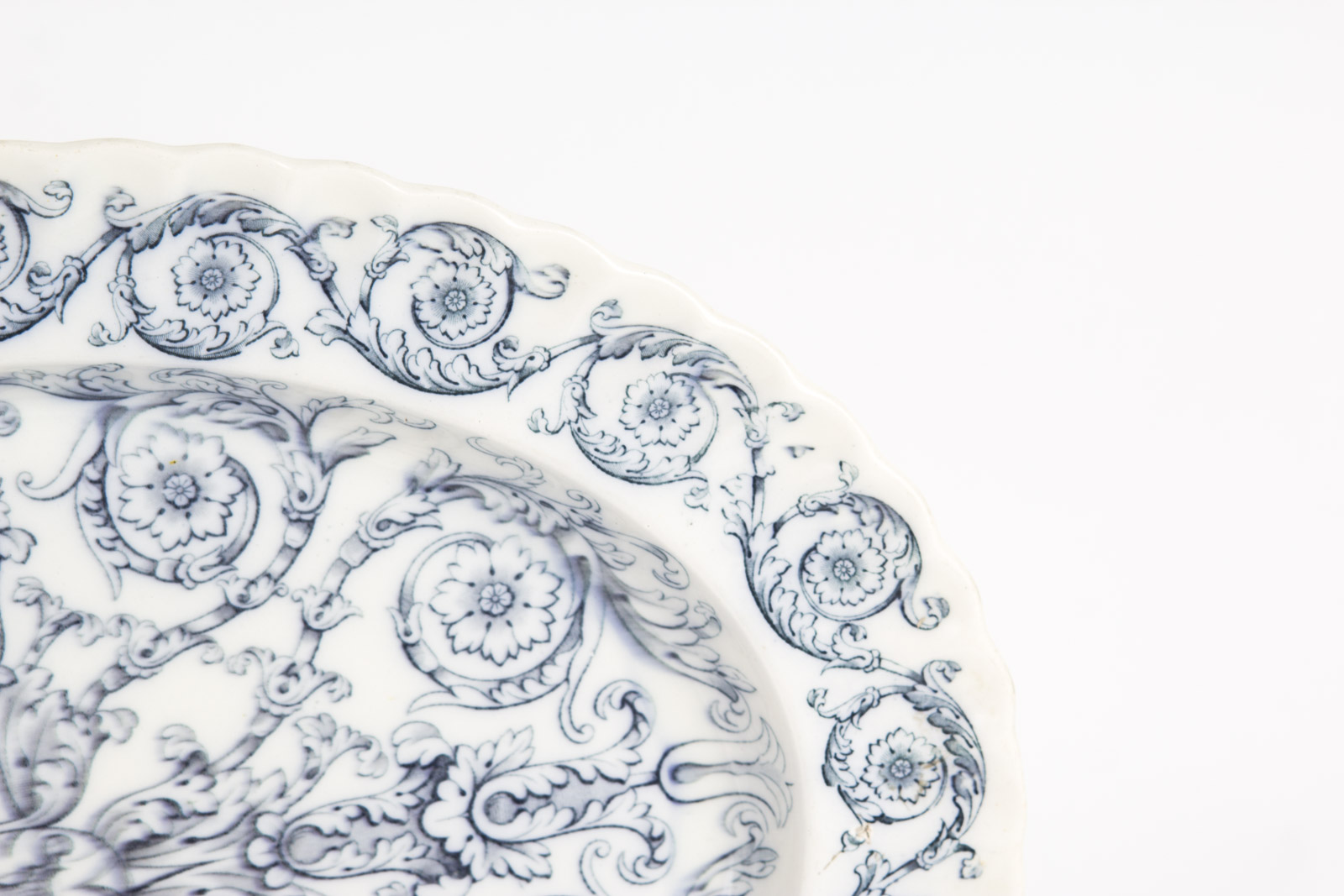 Antique Flow Blue Platter