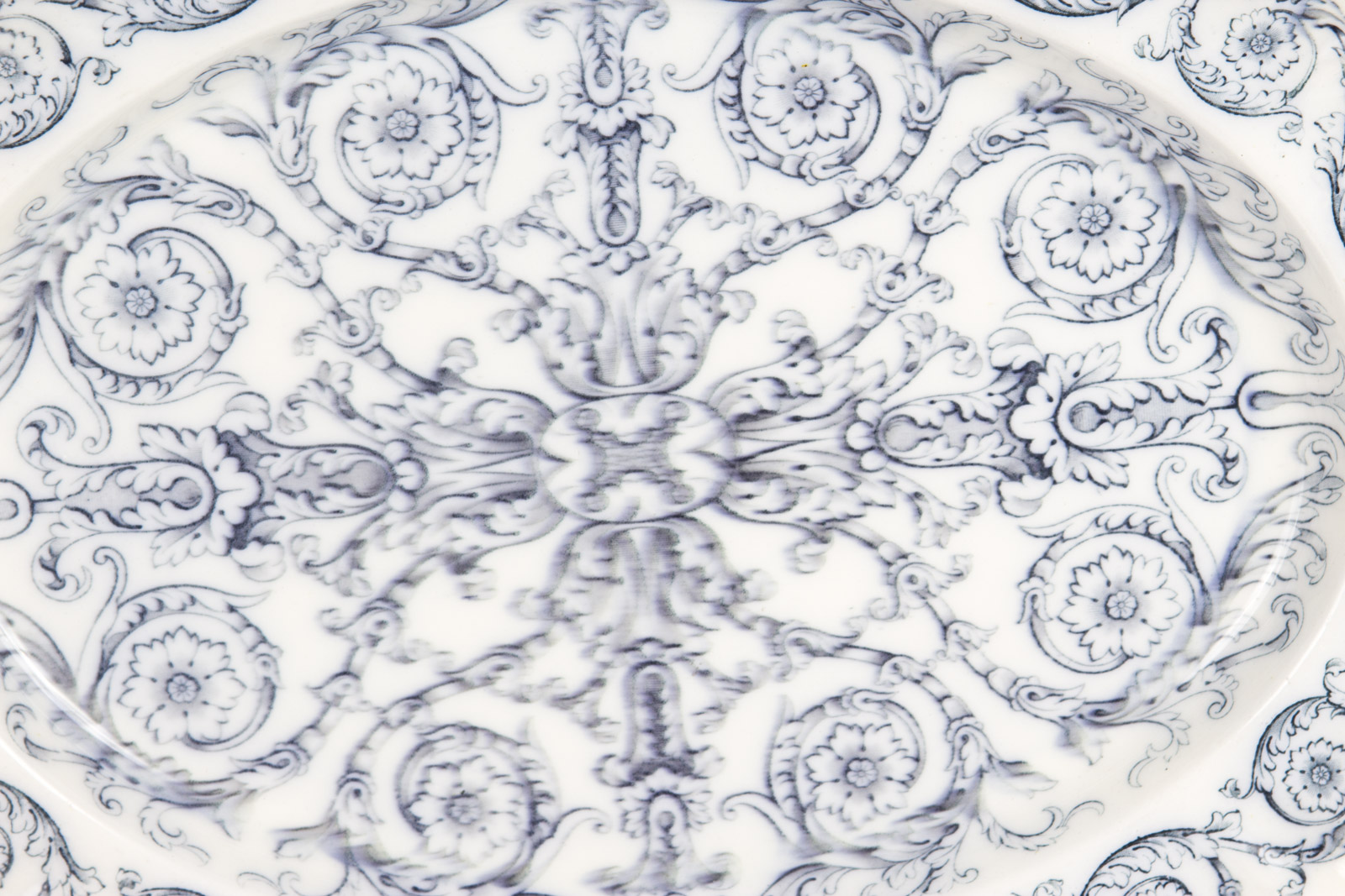 Antique Flow Blue Platter