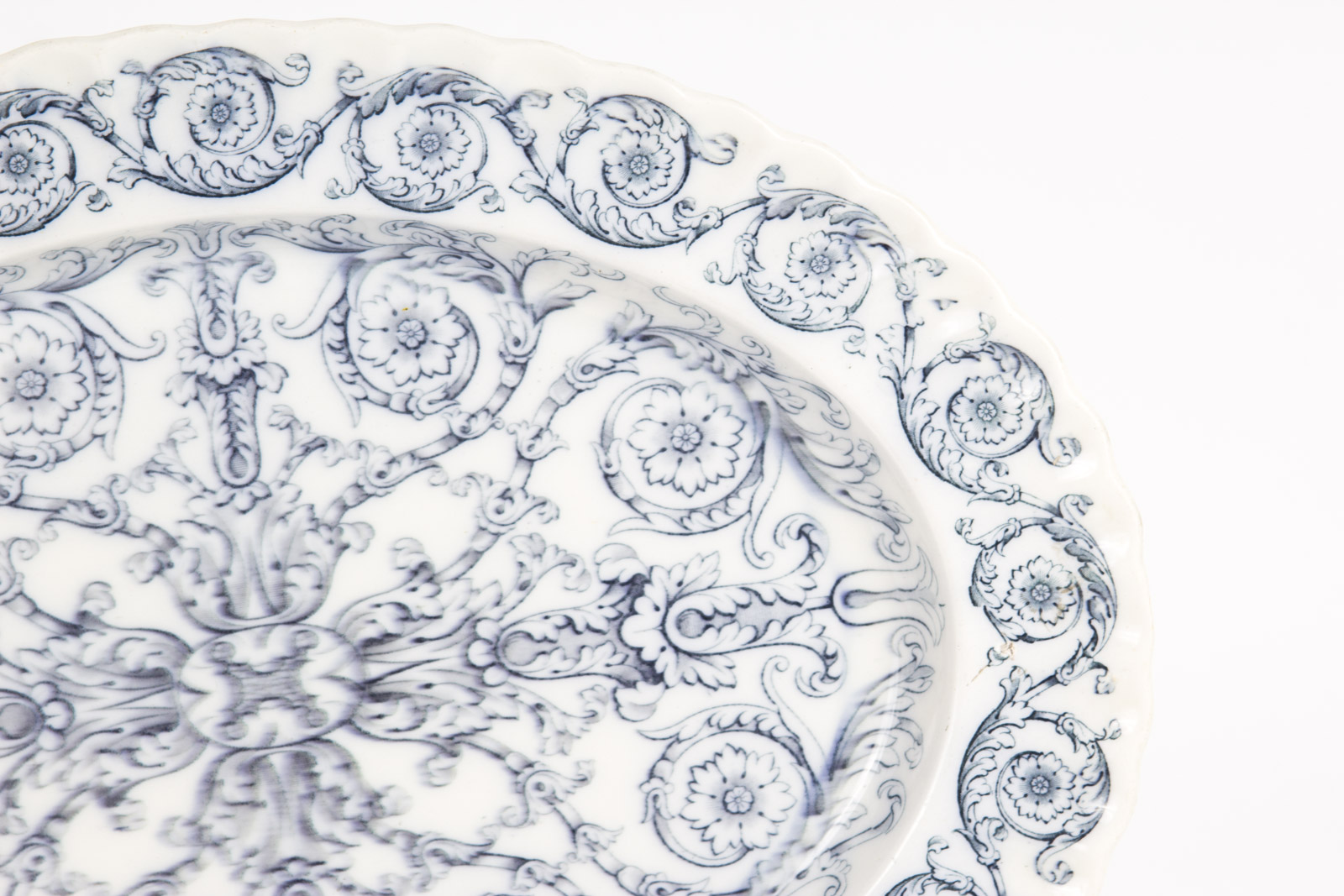 Antique Flow Blue Platter