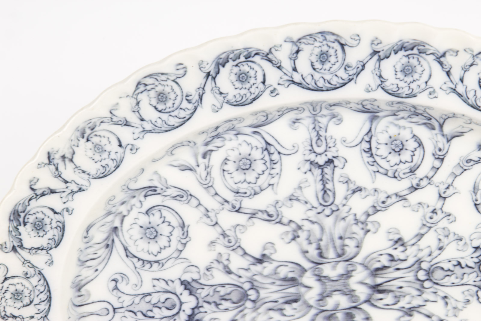 Antique Flow Blue Platter