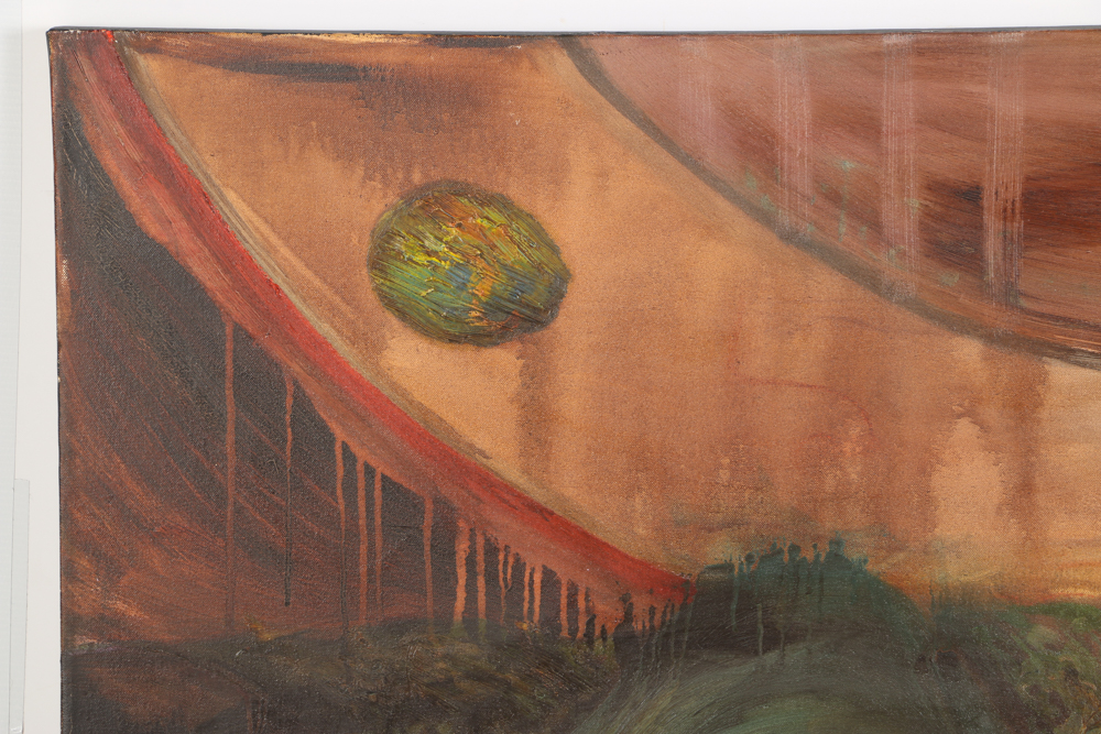 Acrylic On Canvas Abstract Attributed to C. Douglas Williams