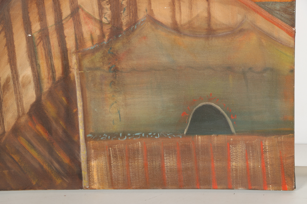 Acrylic On Canvas Abstract Attributed to C. Douglas Williams