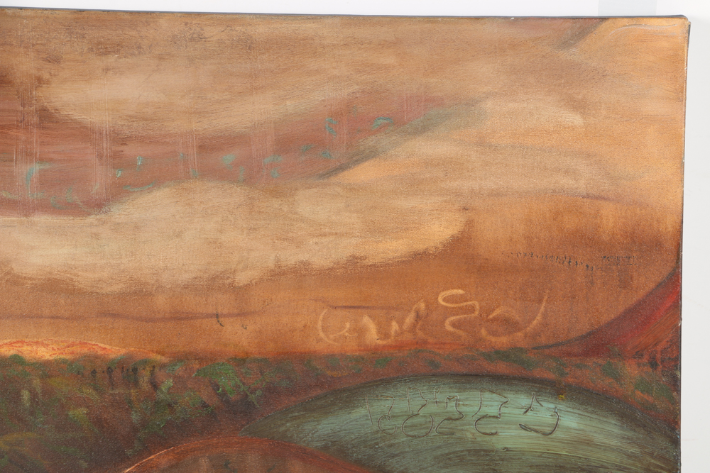 Acrylic On Canvas Abstract Attributed to C. Douglas Williams