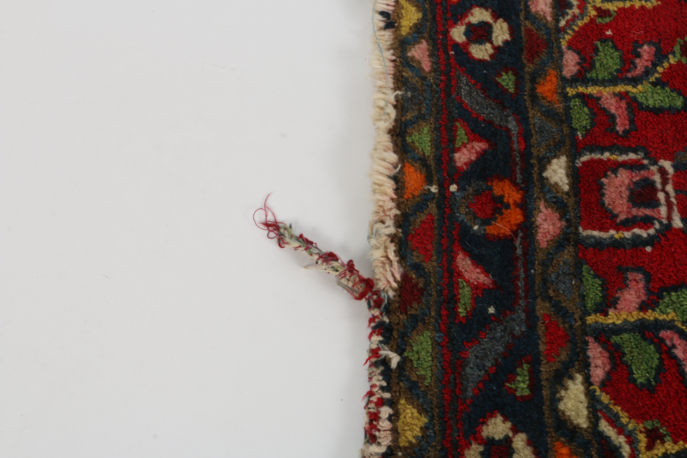 Vintage Hand Knotted Turkish Accent Rug