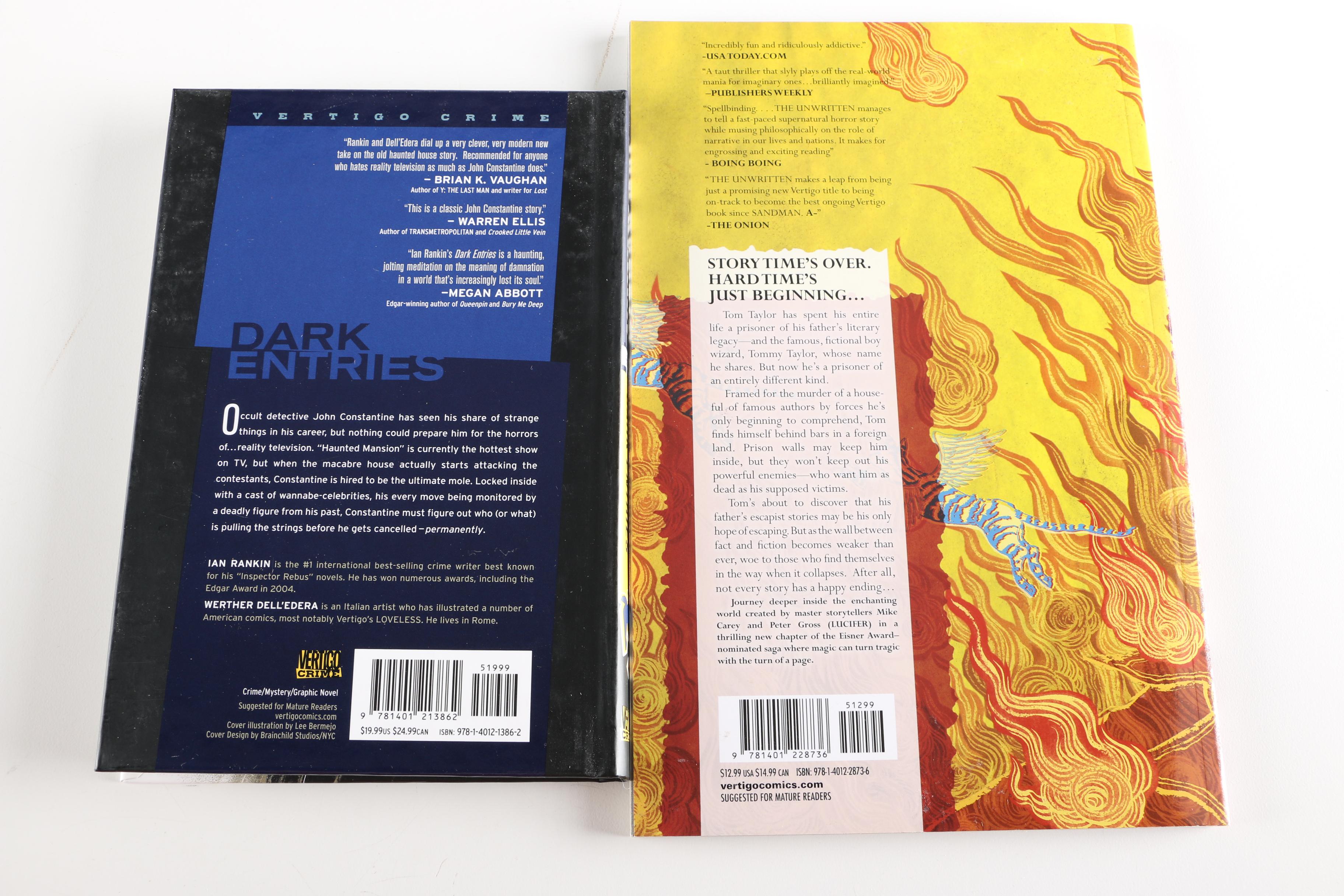 Modern Age "Dark Entries", "Noir" and "The Unwritten" Graphic Novels