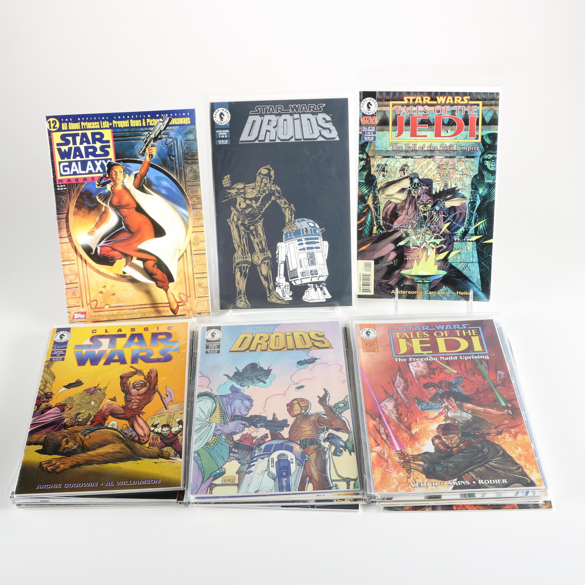 Assorted Modern Age "Star Wars" Comics Featuring Complete Set of Volume 2 of "Star Wars Droids"