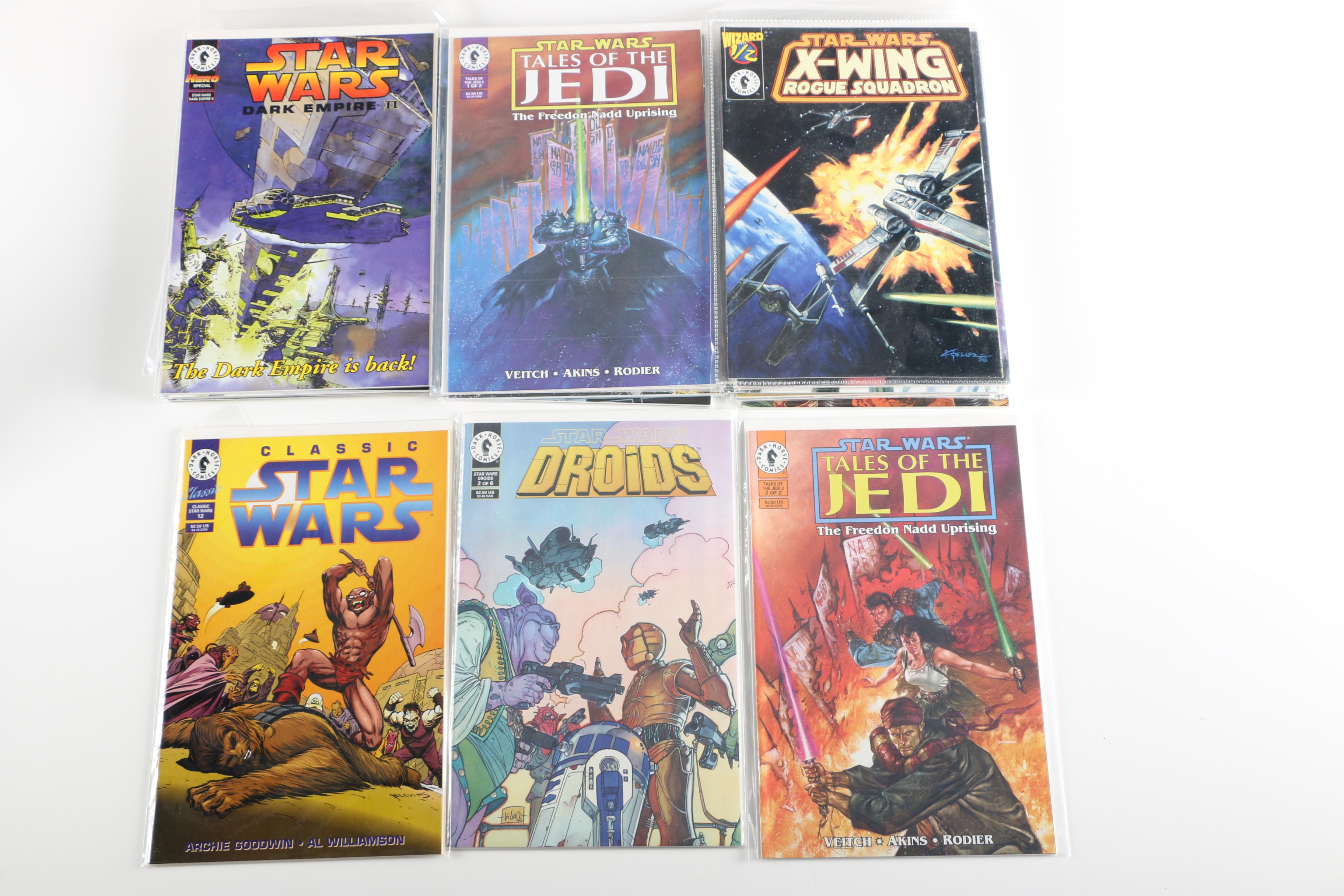 Assorted Modern Age "Star Wars" Comics Featuring Complete Set of Volume 2 of "Star Wars Droids"