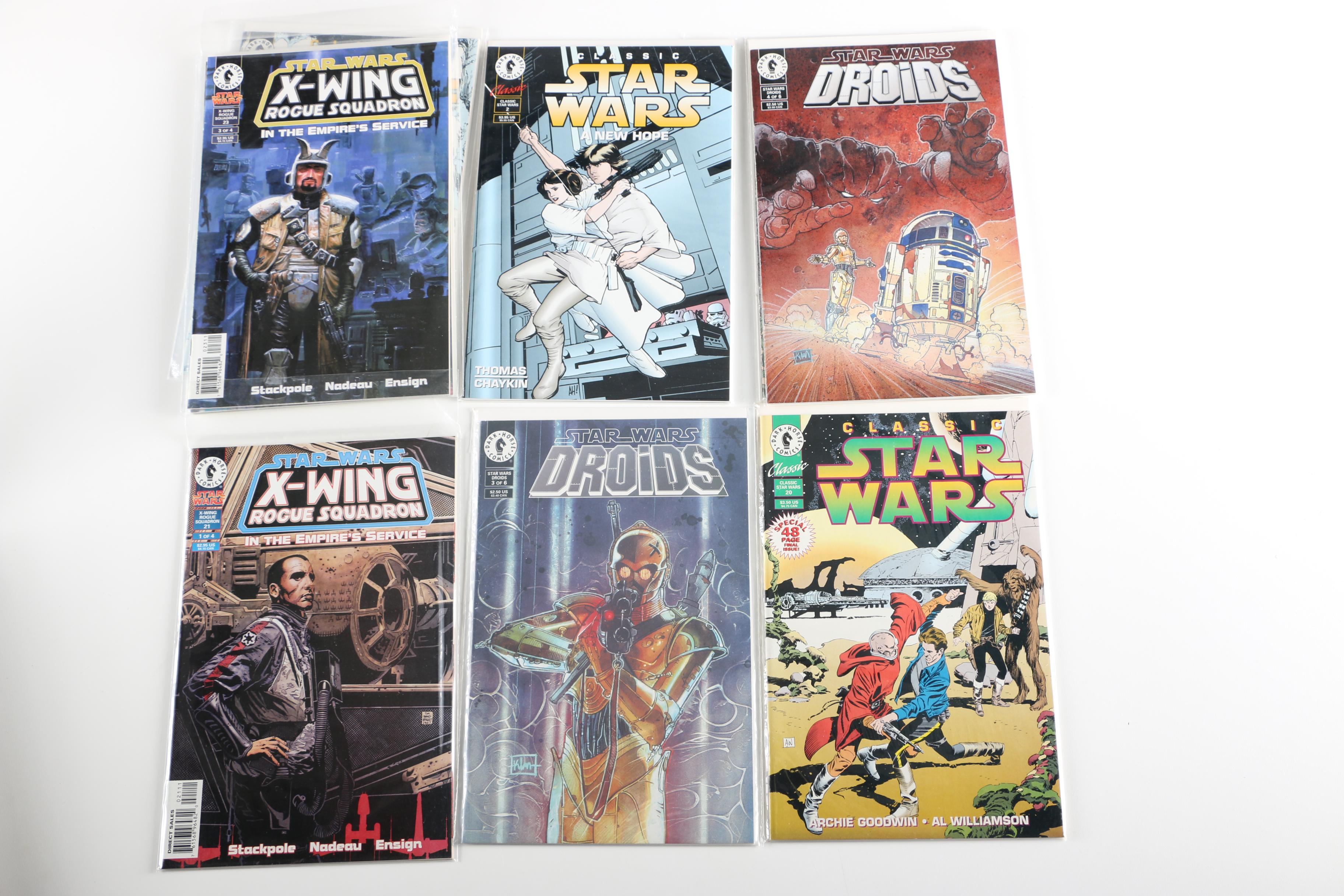 Assorted Modern Age "Star Wars" Comics Featuring Complete Set of Volume 2 of "Star Wars Droids"