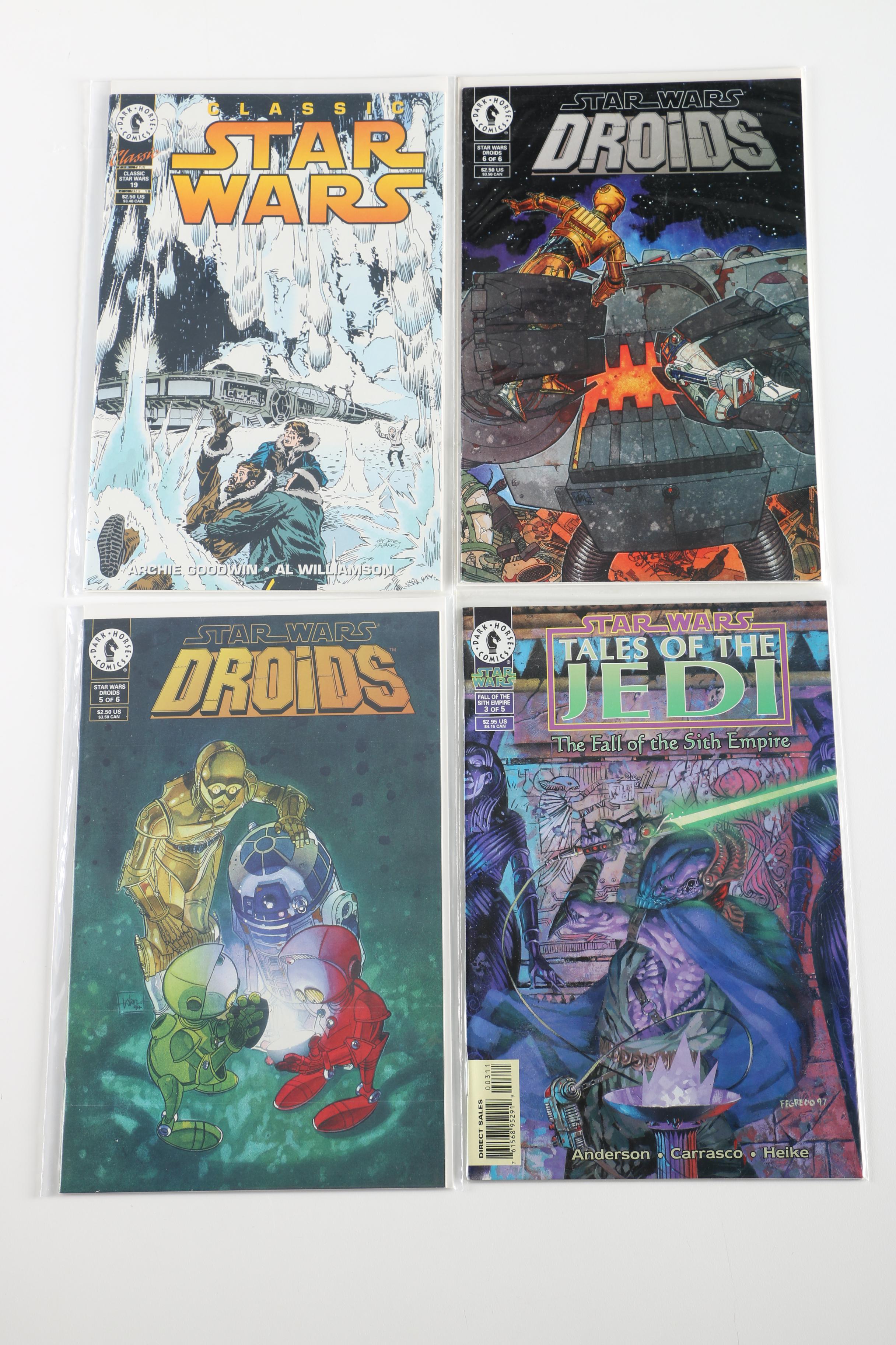 Assorted Modern Age "Star Wars" Comics Featuring Complete Set of Volume 2 of "Star Wars Droids"