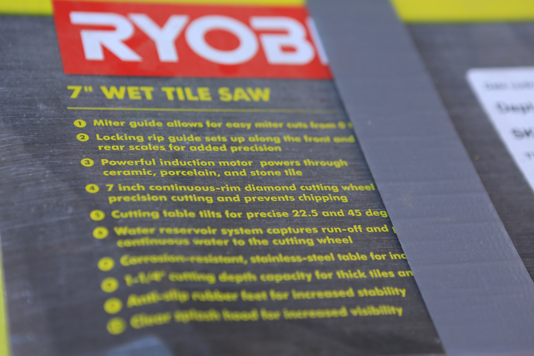 Ryobi 7" Wet Tile Saw