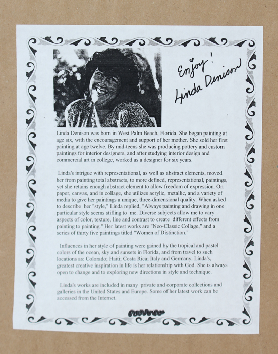 Signed and Numbered Offset Lithograph by Linda Denison