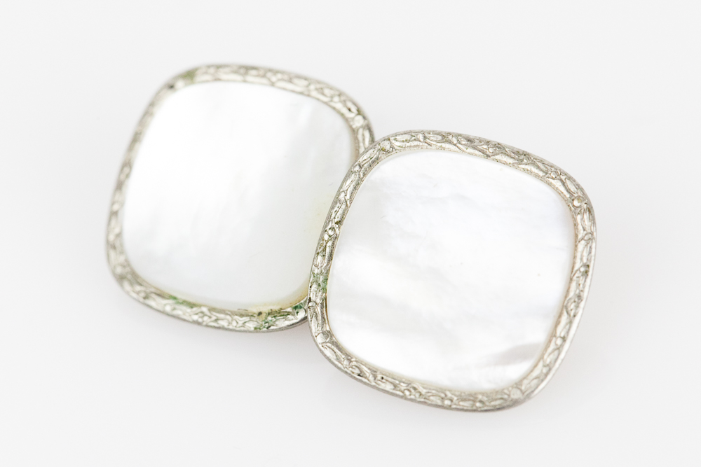 Collection of Men's Onyx and Mother of Pearl Cufflinks