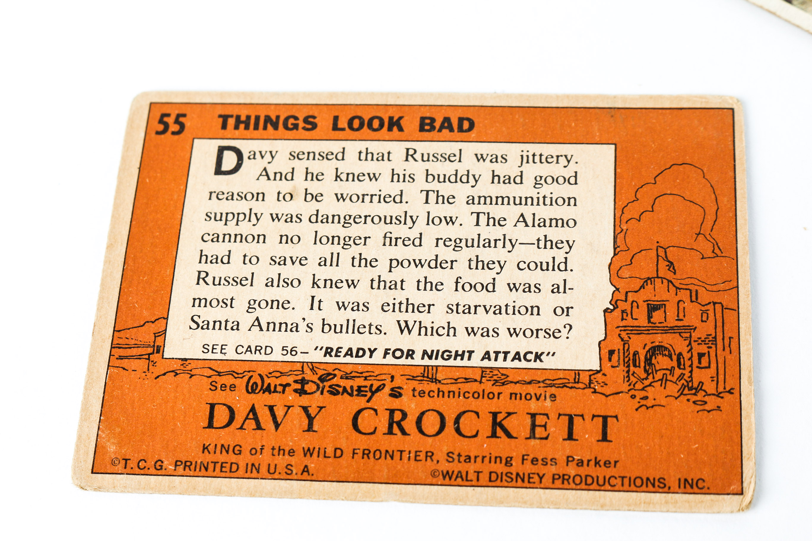 Vintage Disney Davy Crockett Trading Cards