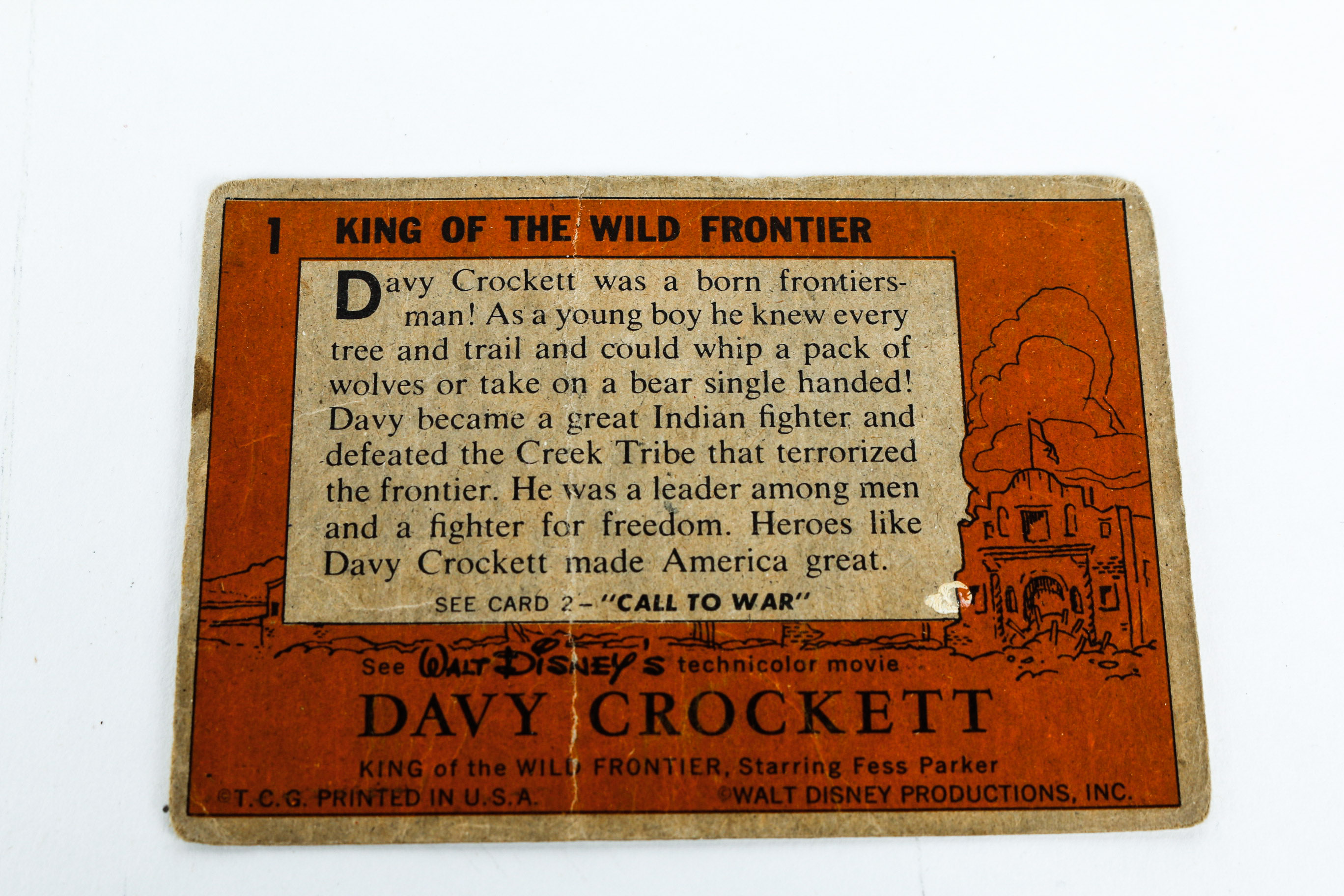 Vintage Disney Davy Crockett Trading Cards