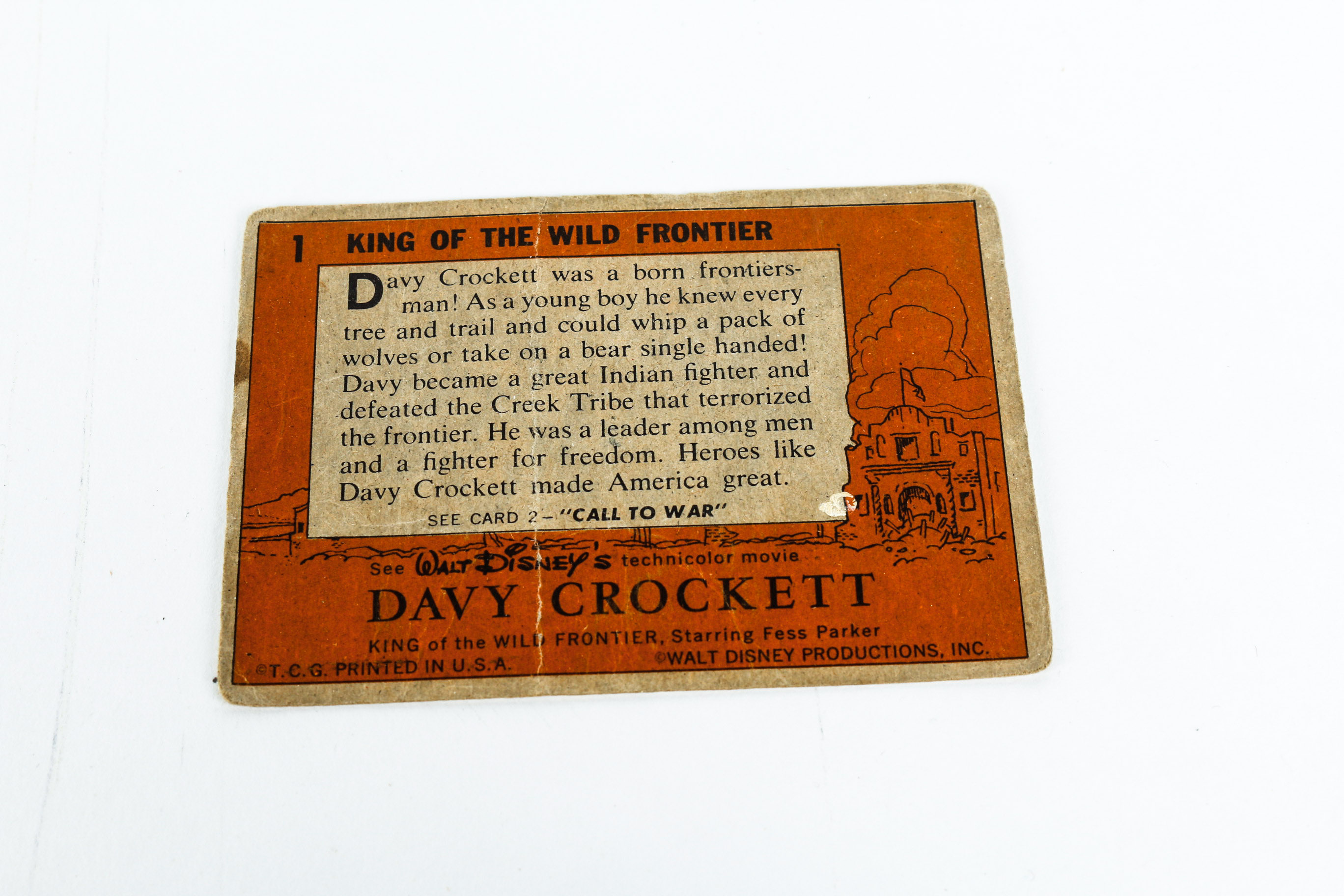 Vintage Disney Davy Crockett Trading Cards