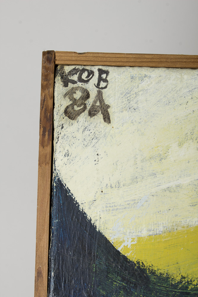 K. O'Brien Oil on Canvas Painting of Man Screaming After Shaving