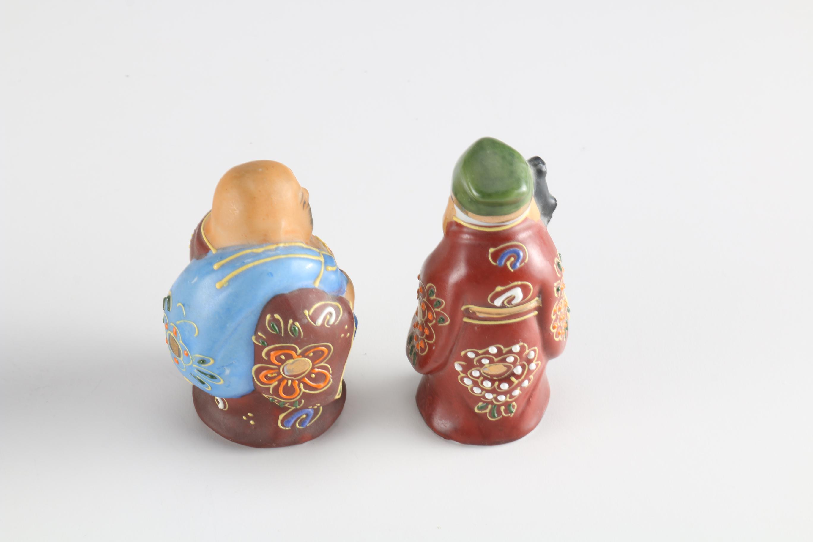 Japanese Kutani Ware Seven Lucky Gods Figurines
