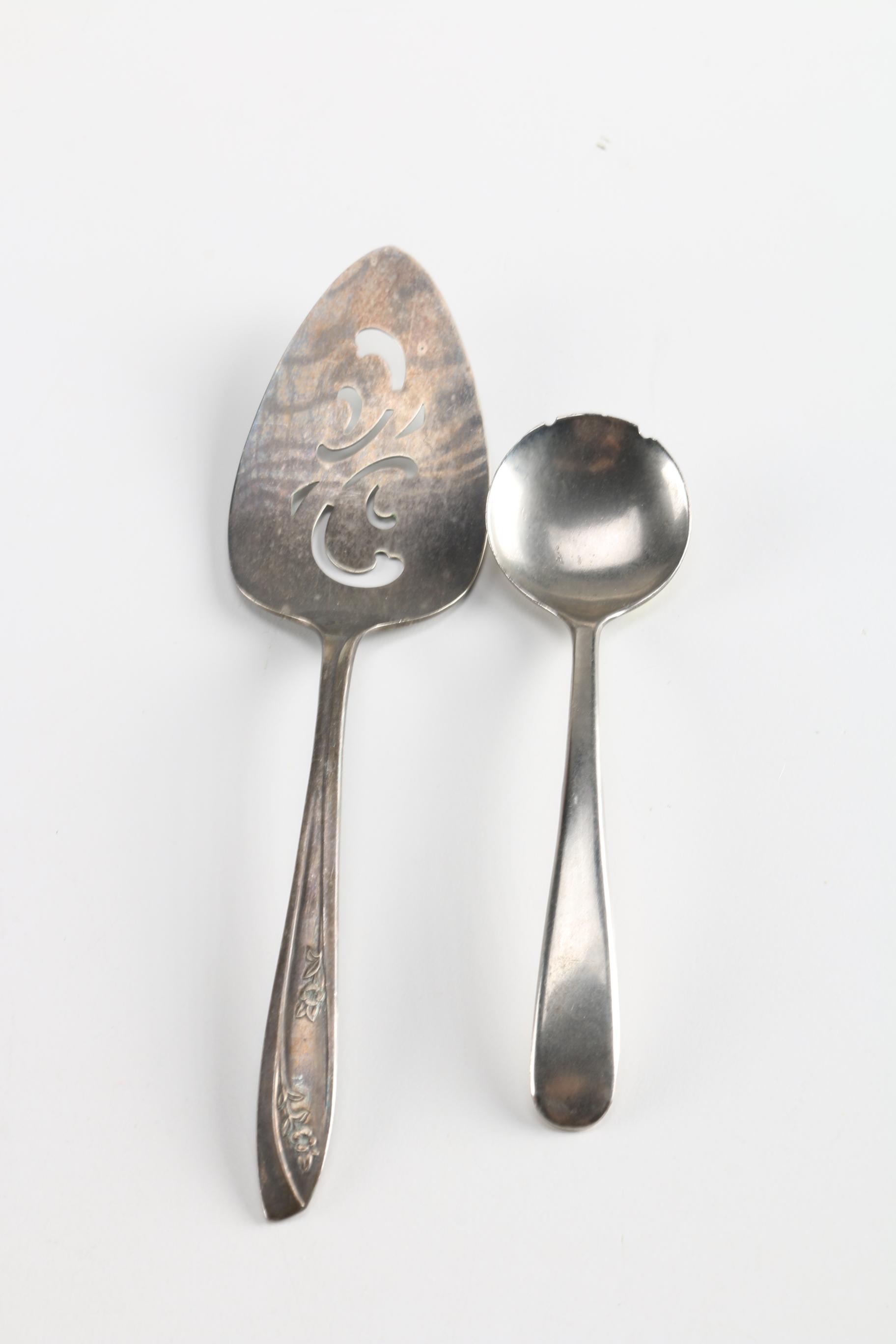 Vintage Kitchen Tools Including Silver Plate Flatware