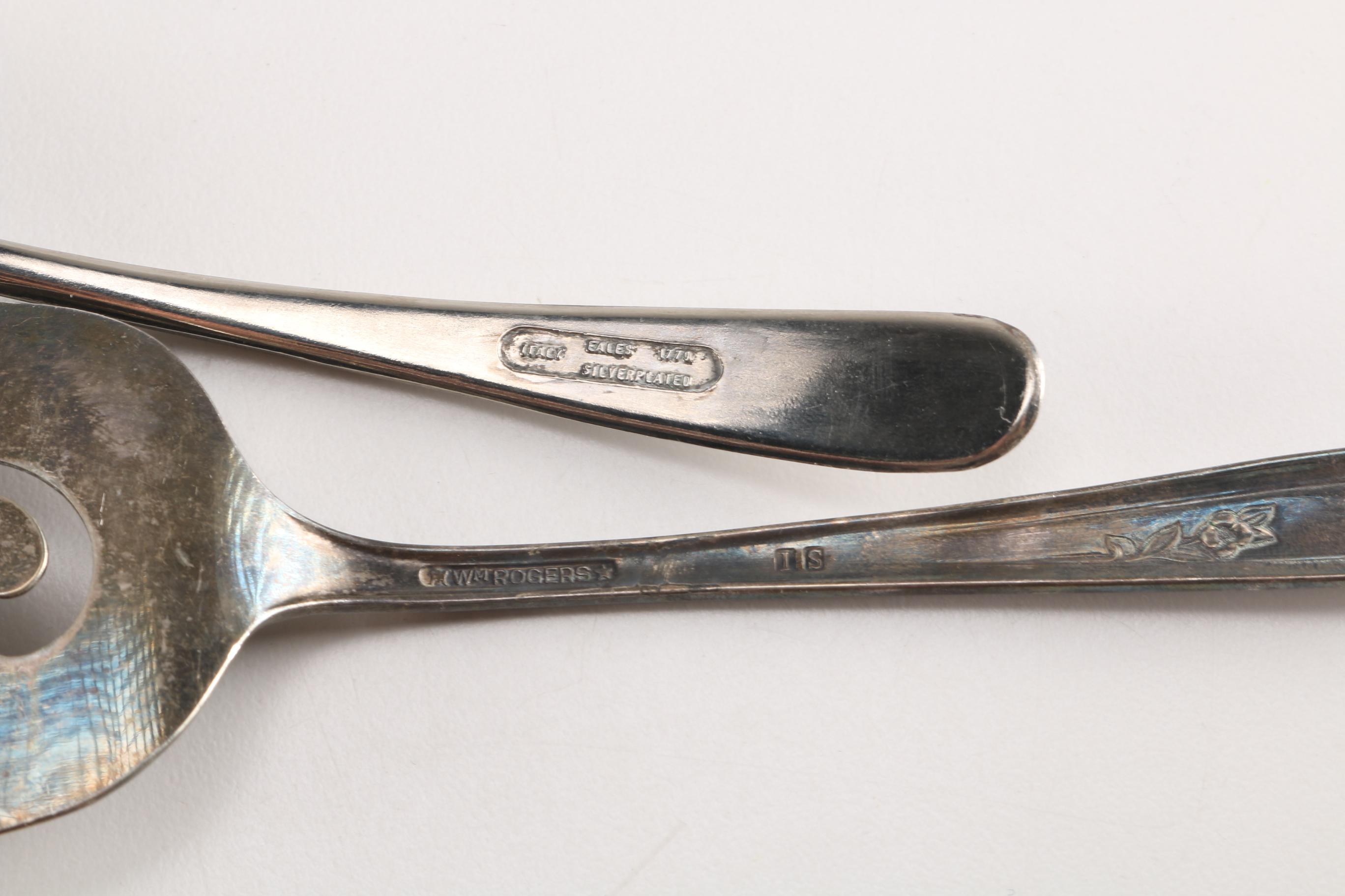 Vintage Kitchen Tools Including Silver Plate Flatware