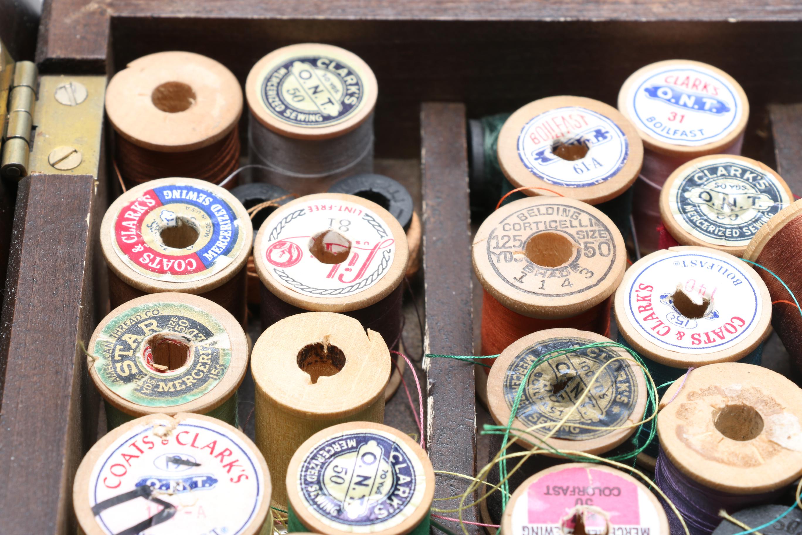Sewing Table With Supplies