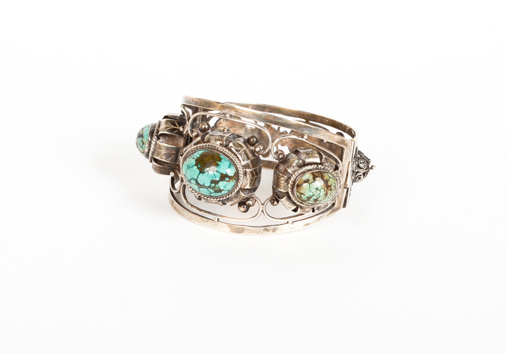 Sterling Silver Hinged Bracelet