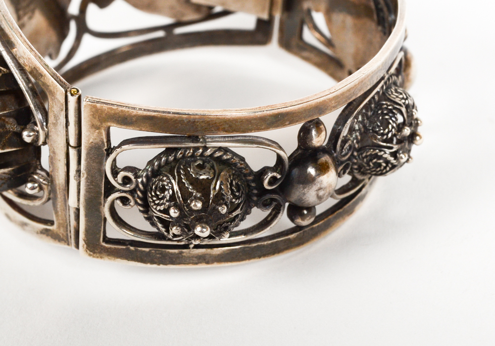 Sterling Silver Hinged Bracelet