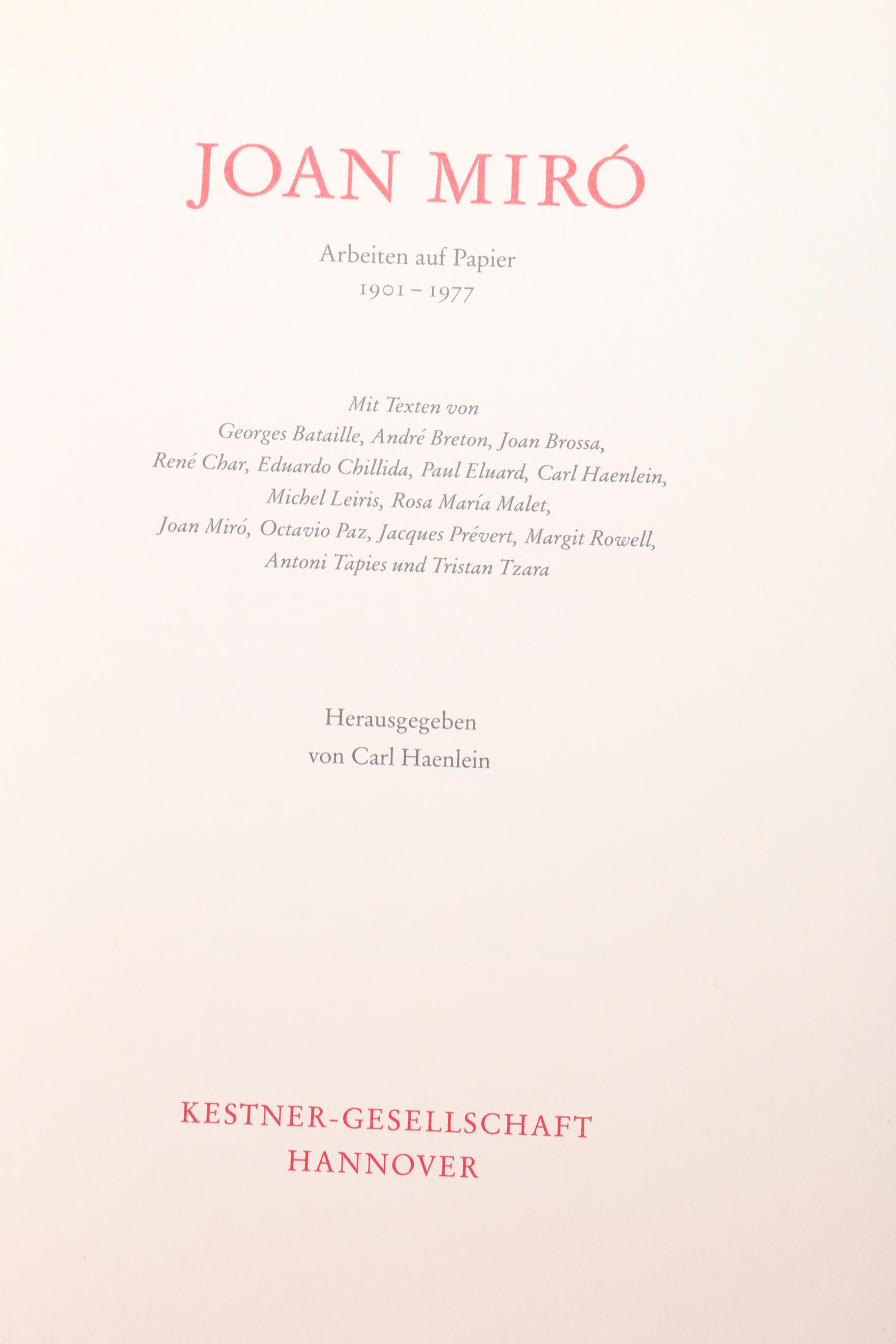 Group of Three Joan Miro Books